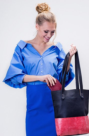 Portfel damski, brązowa torba